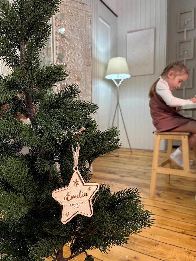 PERSONALIZED WOODEN CHRISTMAS ORNAMENTS
