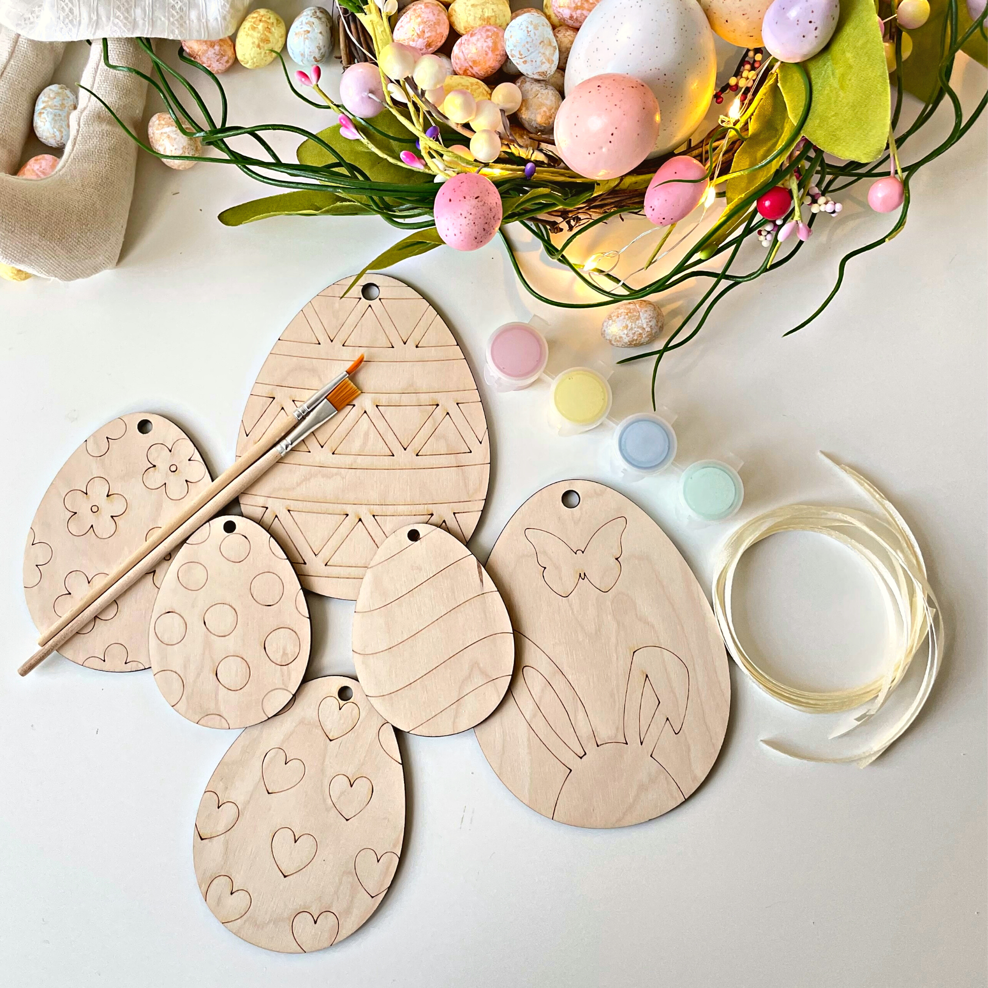 EASTER WOODEN EGGS