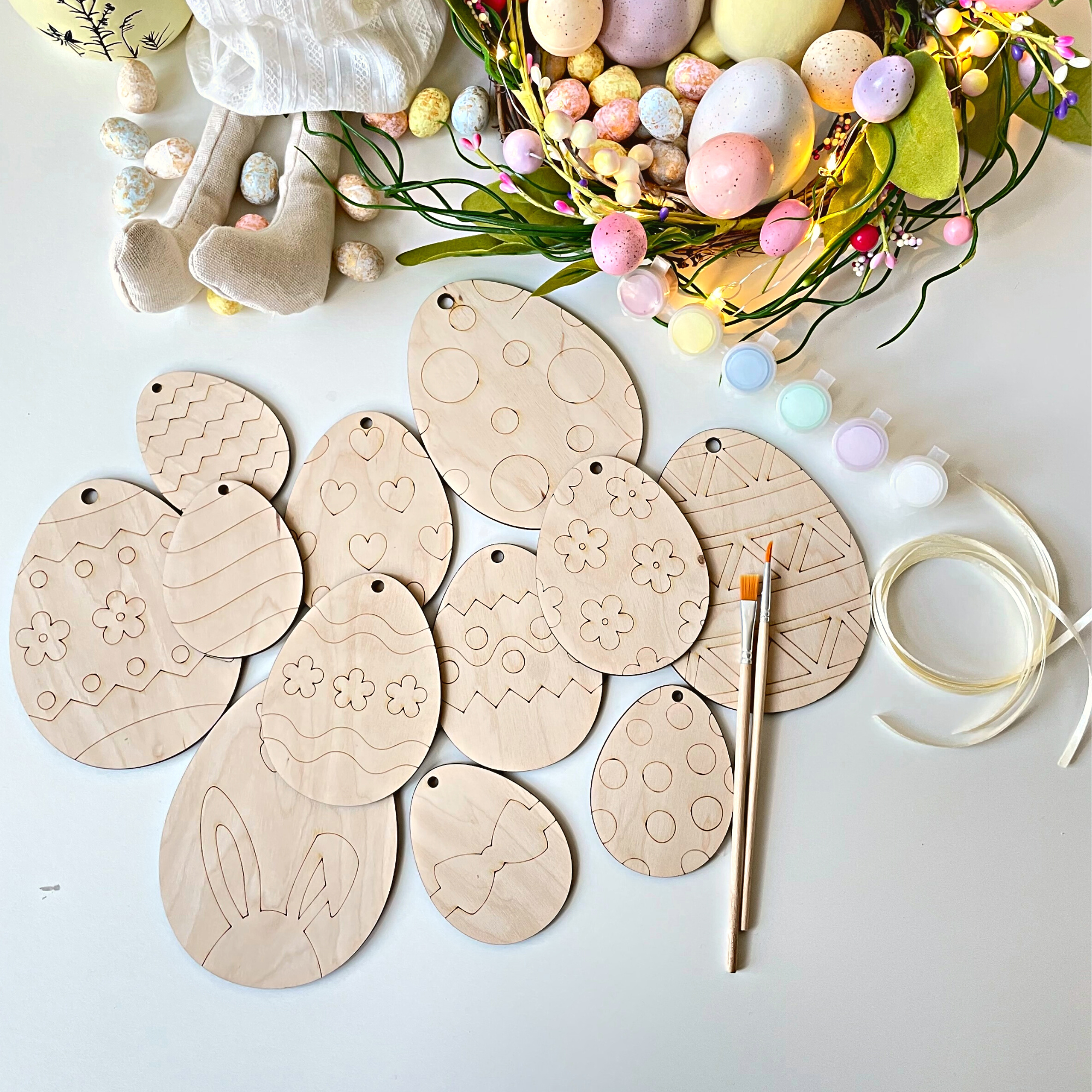 EASTER WOODEN EGGS